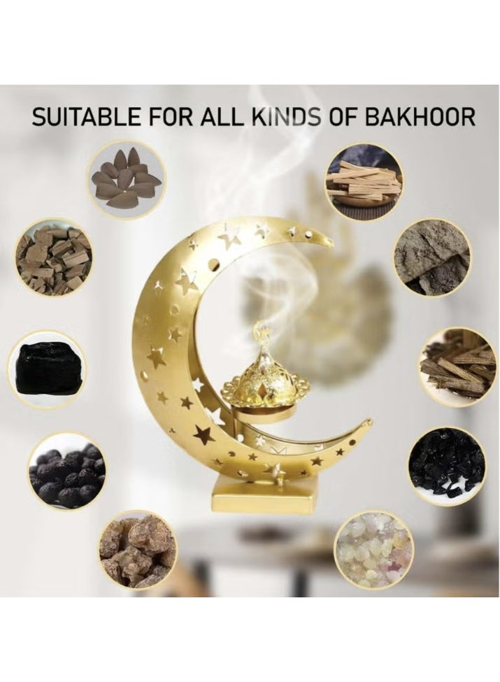 بخور حامل بخور بتصميم هلالي، مبخرة عود مناسبة لمختلف المناسبات - Image 5